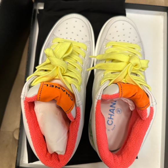 Authentic New With Tags Chanel Calfskin HighTop Sneakers - Picture 7 of 9